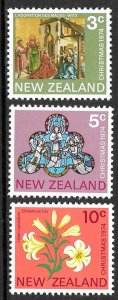 NEW ZEALAND 1974 CHRISTMAS Set Sc 560-562 MNH