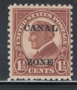 Canal Zone 1924 Warren Harding Overprint 1 1/2c Scott # 72 MH
