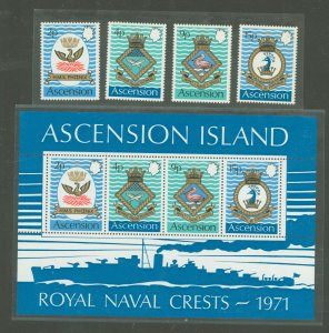 Ascension #152-55a Mint (NH) Single (Complete Set) (Navy)