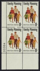 #1455 8c Family Planning, Plate Block [33384 LL] Mint **ANY 5=FREE SHIPPING**