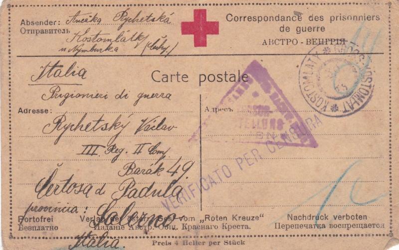 russia world war1 red cross prisoner of war stationary card ref r13190