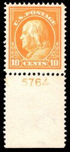 MOMEN: US STAMPS #416 PLATE SINGLE MINT OG NH XF PF CERT LOT #96819