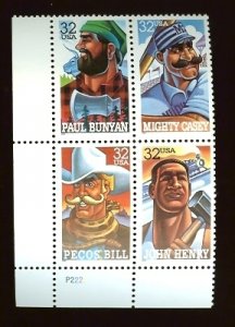 US #3086a 32¢ Folk Heroes
