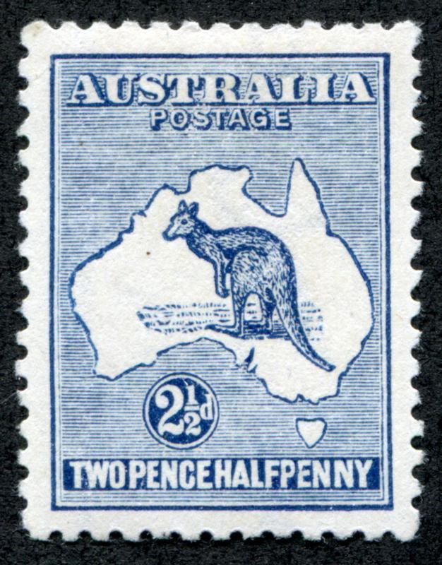 Australia 46 Mint LH 2 1/2p, 3rd wmk Kangaroo