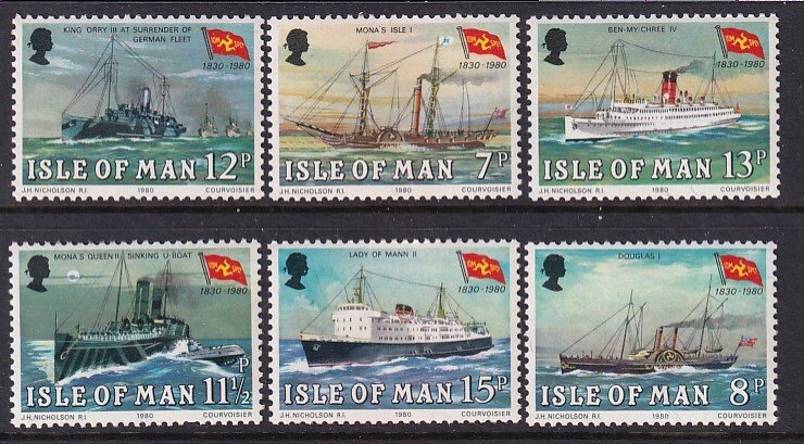 Isle of Man 168-173 Ships MNH VF