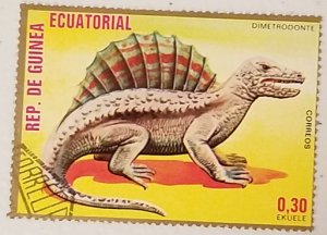 Equatorial Guinea Prehistoric Animals Dimetrodontus