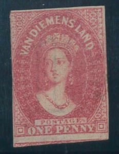 P2972 B - TASMANIA, SG NO. 28 MINT, 3 MARGINS LUXURY, EXTREMELY FRESH-