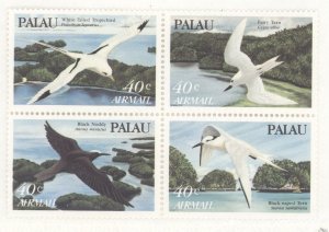 Palau, Scott # C4a, Se-Tennant Block of 4, MNH, Birds