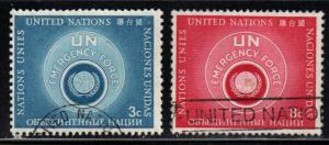 United Nations # 51-52 ~ Cplt Set 2  ~ Used ~ cv .40