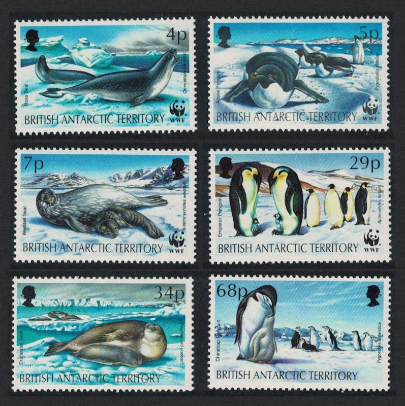 BAT WWF Penguins Birds and Seals Endangered Species 6v SG#208-213