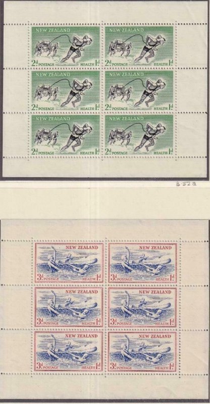 NEW ZEALAND # B52a-B53a VF-MNH KIFE SAVING TEAM HEALTH S/SHEET PO FRESH