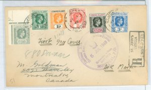 Leeward Islands 120-125 1949 Royalty, King George VI, Registered FDC, Complete Set