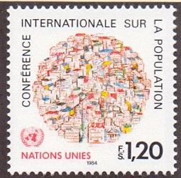 United Nations Geneva  #121  MNH  1984  world population conference