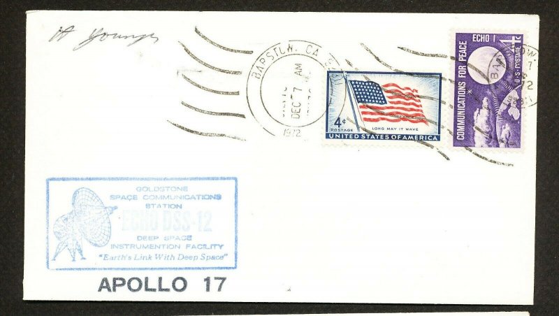 ECHO DSS-12 - Goldstone Space Comm Station - Signed - Barstow CA - Dec 7, 1972