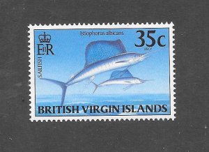 BRITISH VIRGIN ISLANDS #852 SAILFISH MNH