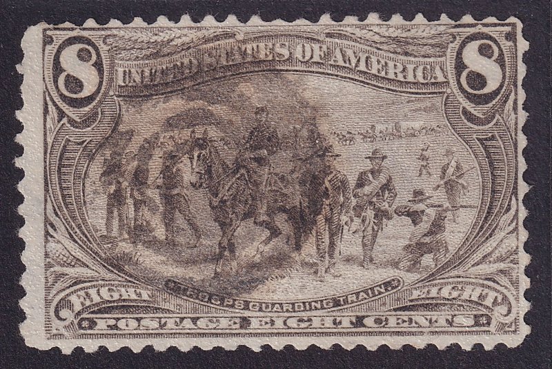 US 289 8c GRAY USED VG DLW191 PF12 SINGLE FROM 1898 - 1P26