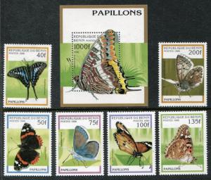 Benin 801- 807, MNH, Insects Butterflies. x23971