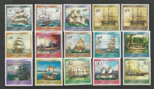 Papua New Guinea, Postage Stamp, #663-676A Mint NH Set, 1987-88 Ships, JFZ