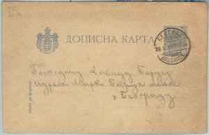 71358 - SERBIA - POSTAL HISTORY - STATIONERY CARD Michel # P1 USED - VERY RARE!-