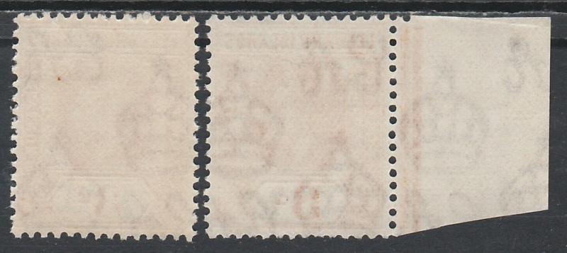 LEEWARD ISLANDS 1938 KGVI 3D BOTH SHADES MNH ** 