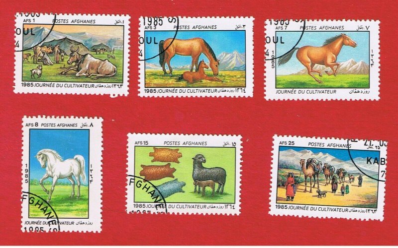 Afghanistan #1119//1125  VF used  Farmers Day   Free S/H