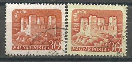 HUNGARY, 1960, used 30f, Castle, Scott 1284, 1284a