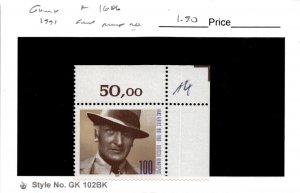 Germany, Postage Stamp, #1686 Mint NH, 1991 Hans Albers (AC)