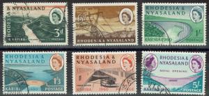 RHODESIA & NYASALAND 1960 QEII KARIBA DAM SET USED