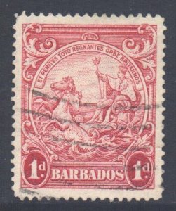 Barbados Scott 194 - SG249a, 1938 George VI 1d Red Perf 14 used