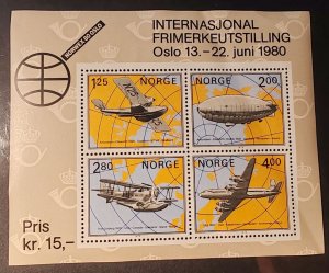 A block of postage stamps issued for the International Philatelic Exhibit...