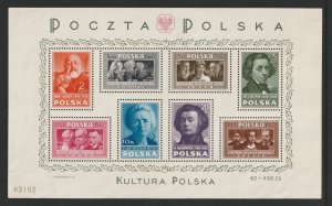 POLAND-CLEARANCE #412a POLISH CULTURE M/S MH (SEE NOTE)