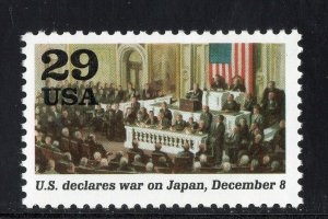 2559j  * U S DECLARES WAR ON JAPAN  * U.S. Postage Stamp MNH