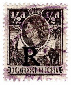 (I.B) Northern Rhodesia Revenue : Duty Stamp ½d