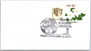 US SPECIAL POSTMARK COVER ERUPTION REJUVENATION MOUNT ST. HELENS 1981