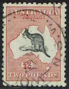 AUSTRALIA 1931 KANGAROO 2 POUNDS C OF A WMK USED 