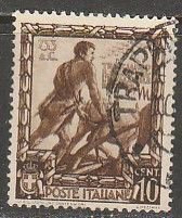 Italy 400, 10¢ PROCLAMATION OF THE EMPIRE ISSUE, SINGLE, USED. VF (396)