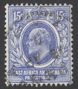 East Africa & Uganda Sc# 36 Used 1907-1908 15c King Edward VII