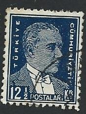 Turkey Scott #750 Mustafa Kemal Pasha (Kemal Ataturk) Used