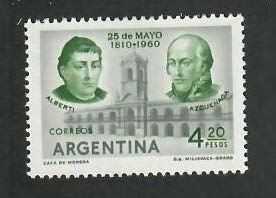 Argentina; Scott 715; 1960;  Unused; NH