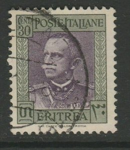 Eritrea 1931 30c Used Italy Colony King Emmanuel III A16P63F13