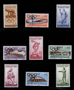 Italy Scott 799-807 MNH** 17th modern Olympic games at Rome 1960 set