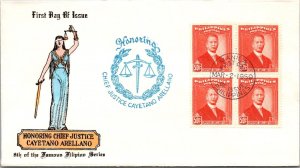 Philippines FDC 1959 - CJ Cayetano Arellano - 4x50c Stamp - Block - F43396