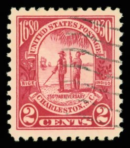 United States #683 Used  extremely fine   Cat$1 1930, 2¢ Charleston