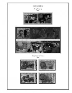 HONG KONG [SAR] 1998-2010 + 2011-2020 STAMP ALBUM PAGES (309 PDF b&w il. pages)