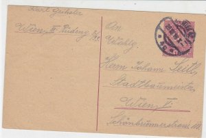 Austria  1918 Wien cancel Stamps Card ref R 19463