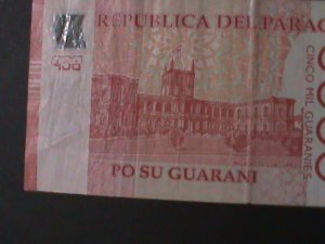 PARAGUAY-2016-CENTRAL BANK-$5000 GUARANIES-CIRULATED POLYMAR NOTE-VERY FINE