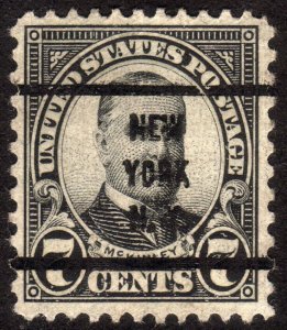 1927, US 7c, William McKinley, Used, New York precancel, Sc 639