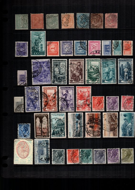 Italy  43  diff used and mint lot collection
