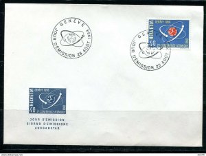 Switzerland 1958 FDC Cover  Geneva Atomic Conference 12719