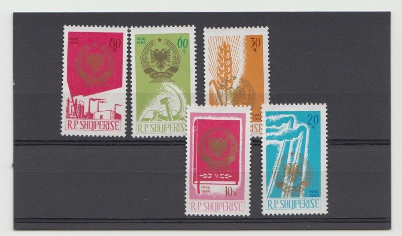 Albania STAMPS 1966 insignia communist propaganda MNH POST